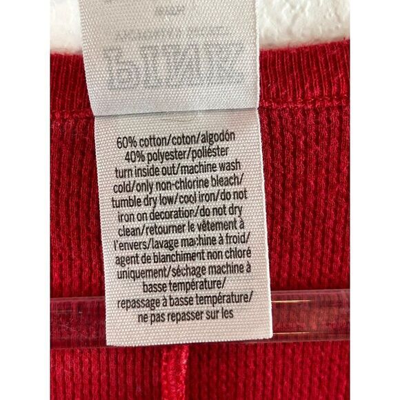 PINK Victoria's Secret Nebraska Corn Huskers Thermal One Piece Pajama Small Red - Picture 8 of 10